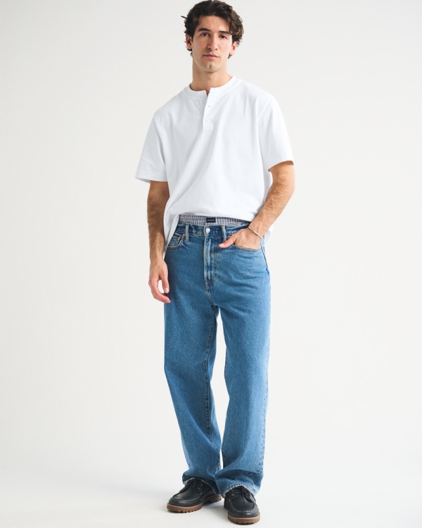 Short-Sleeve Premium Heavyweight 2.0 Henley, White view 2