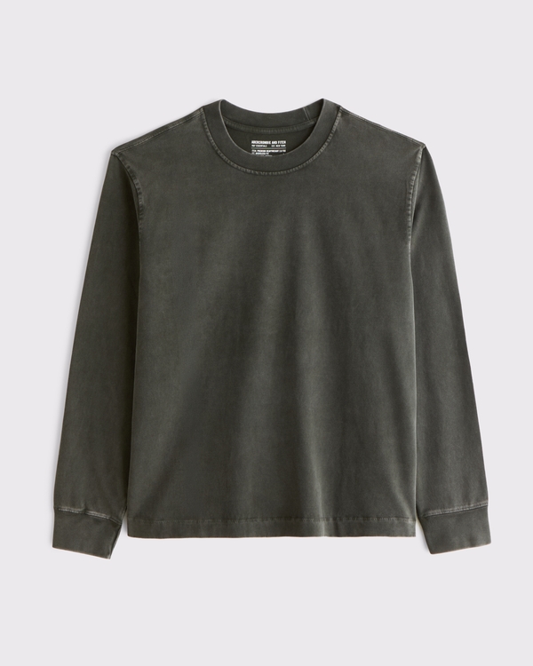 Long-Sleeve Premium Heavyweight 2.0 Tee, Black view 1