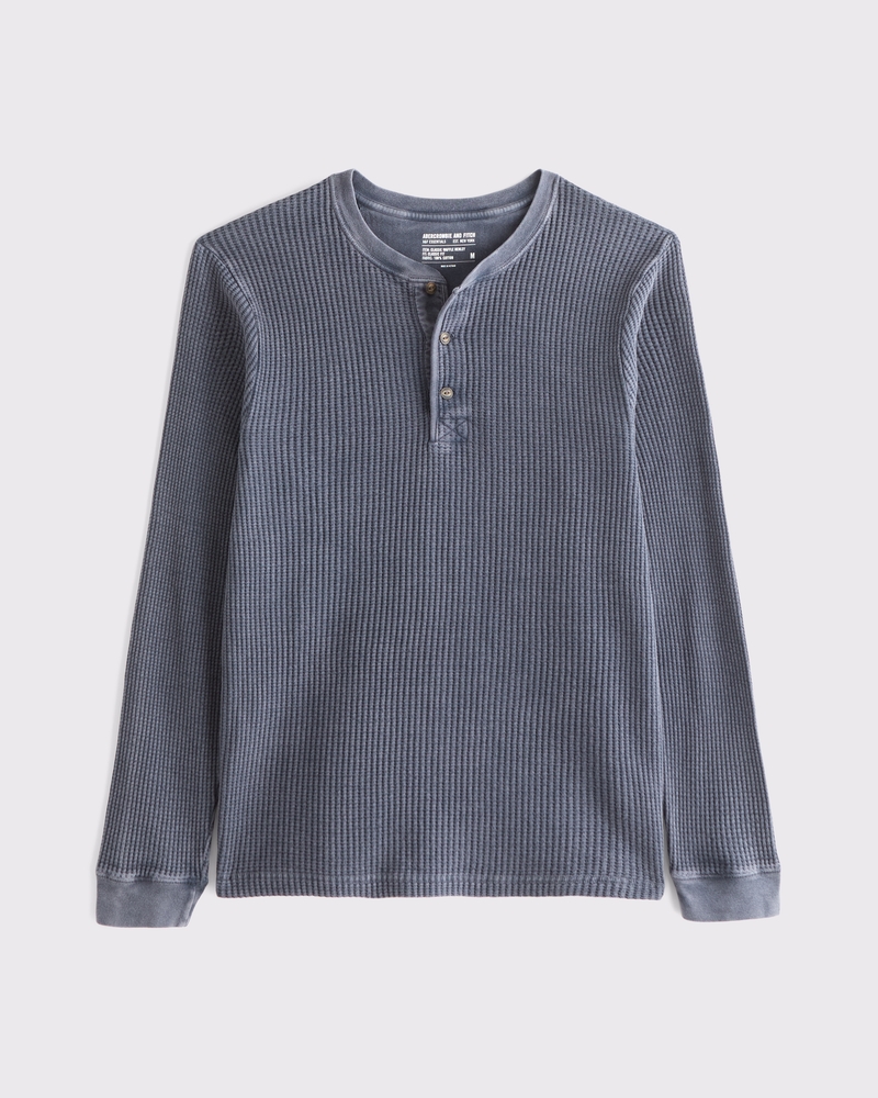 Classic Waffle Henley - thumbnail 2