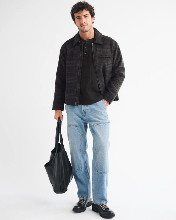 Classic Waffle Henley, Black view 2