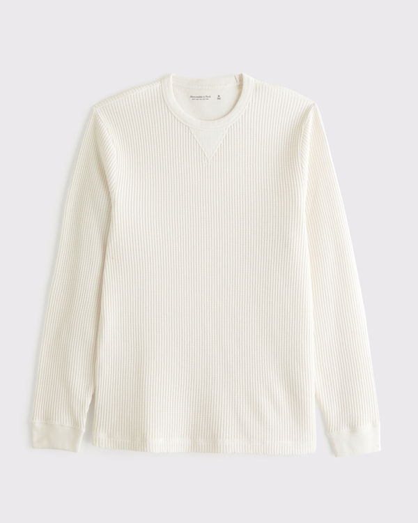 Classic Waffle Tee, Cream view 1