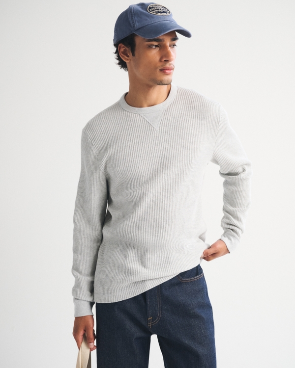 Classic Waffle Tee, Gray Heather view 2