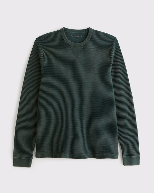 Classic Waffle Tee, Dark Forest Wash view 1