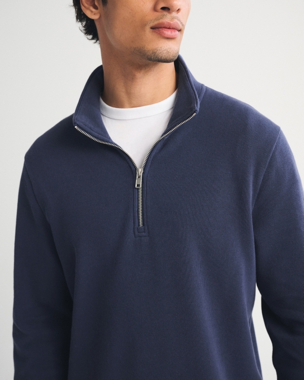 Men's French Rib Half-Zip | Men's Clearance | Abercrombie.com