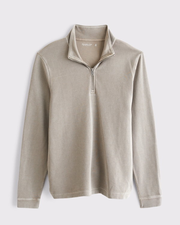 French Rib Half-Zip