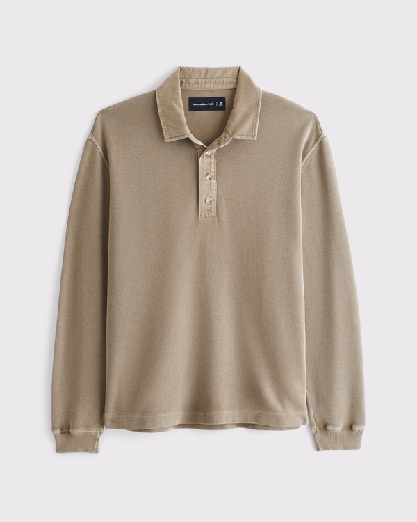 French Rib Polo, Light Brown view 1