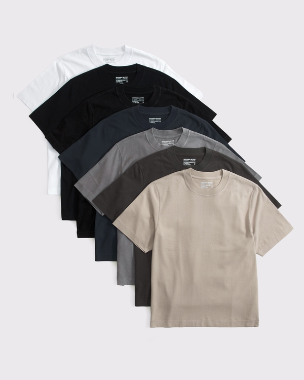 7-Pack Premium Heavyweight 2.0 Tees, Cloud Gray Multipack view 1