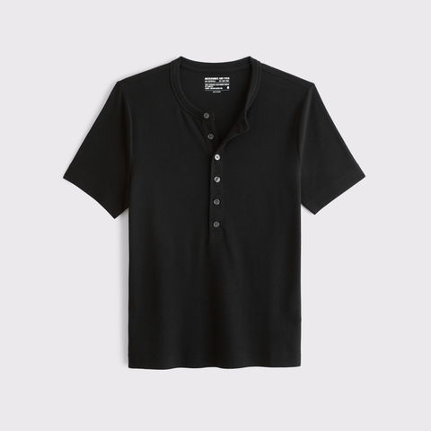 Мужские топы Abercrombie & Fitch Essential Slim Ribbed Henley