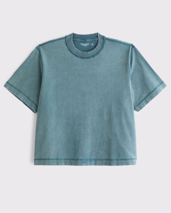 Premium Heavyweight Cropped Tee, Blue