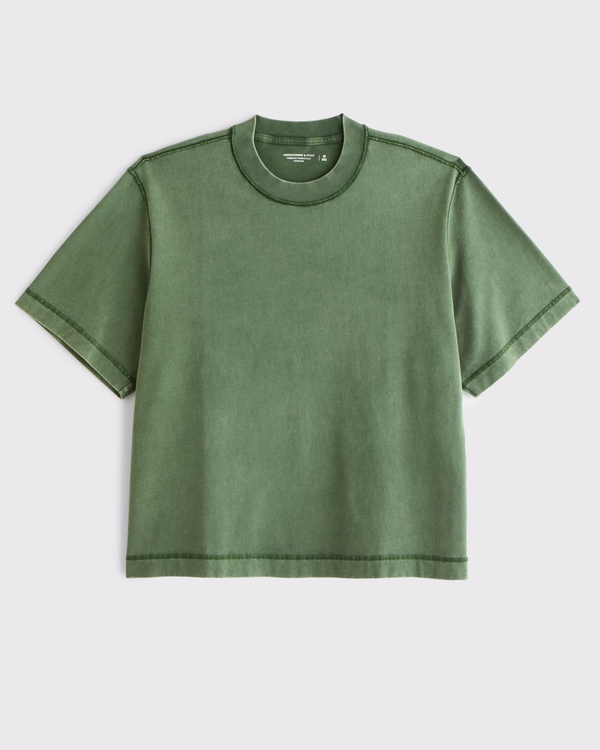 Premium Heavyweight Cropped Tee, Green