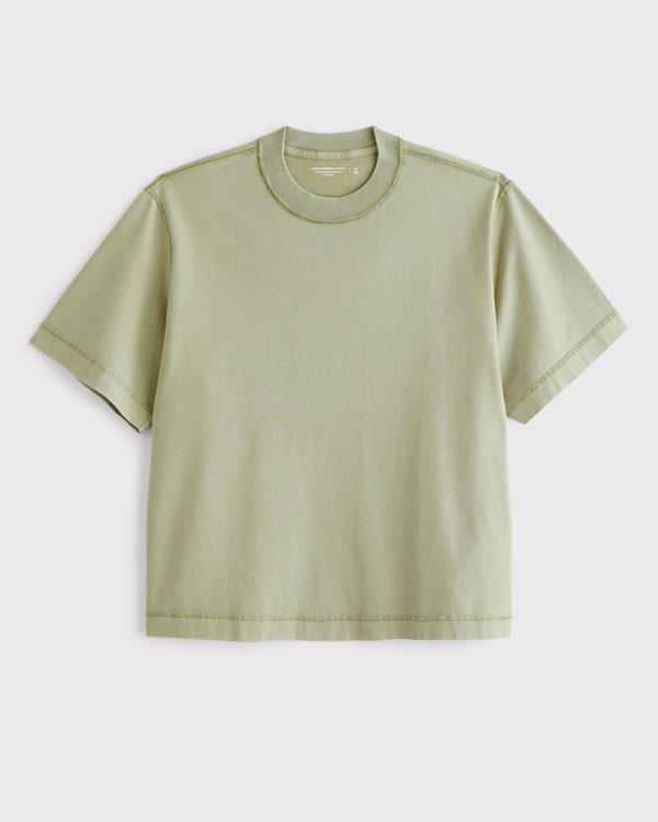 Premium Heavyweight Cropped Tee, Sage Green