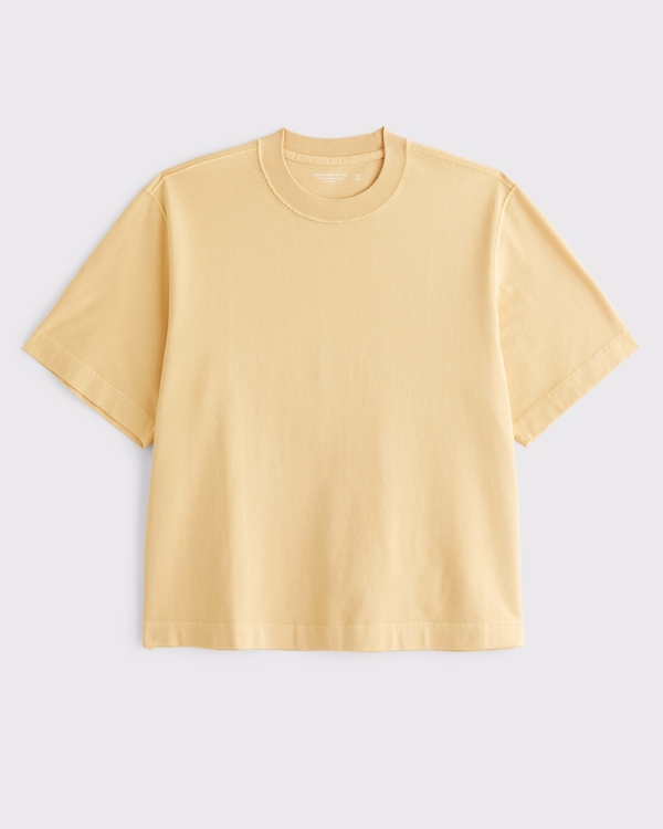 Premium Heavyweight Cropped Tee, Yellow