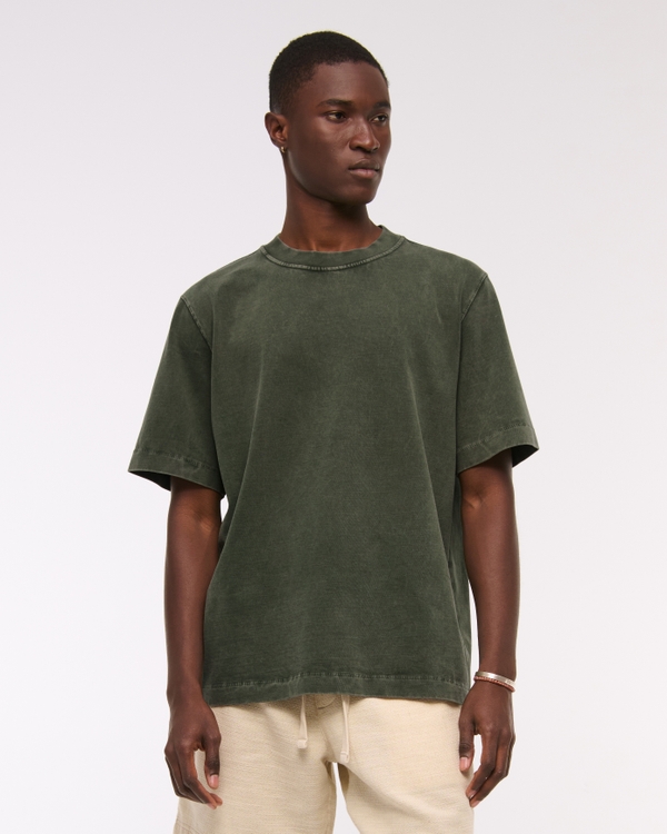 Premium Heavyweight 2.0 Tee, Dark Green Wash view 1