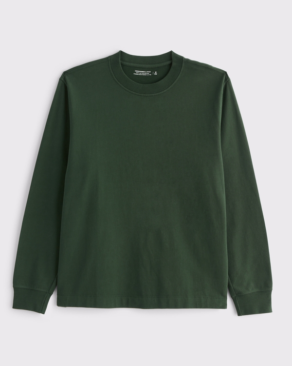 Long-Sleeve Premium Heavyweight 2.0 Tee, Deep Green view 1