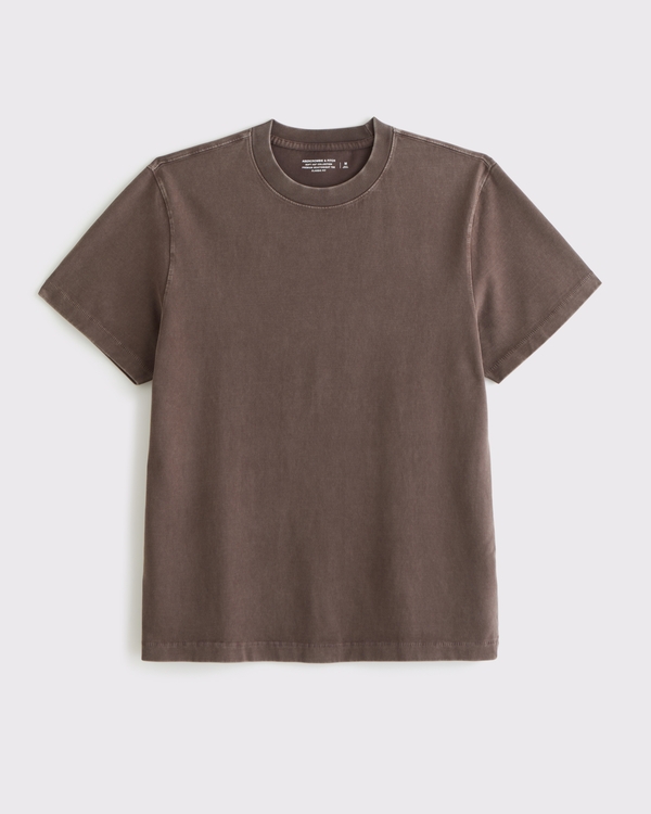 Premium Heavyweight Classic Tee, Chocolate Brown Wash view 1