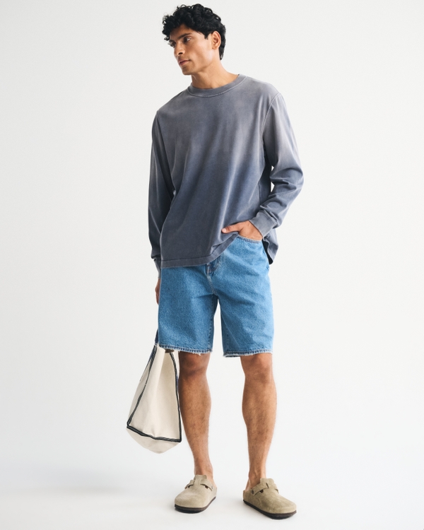 Sea Fade Long-Sleeve Premium Heavyweight 2.0 Tee, Blue Sea Fade view 2