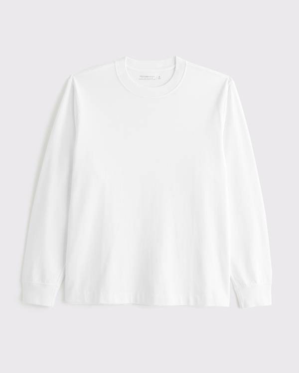 Long-Sleeve Premium Heavyweight 2.0 Tee, White view 1
