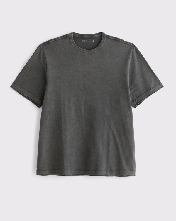 Camiseta desgastada de estilo vintage, Black Pattern view 1
