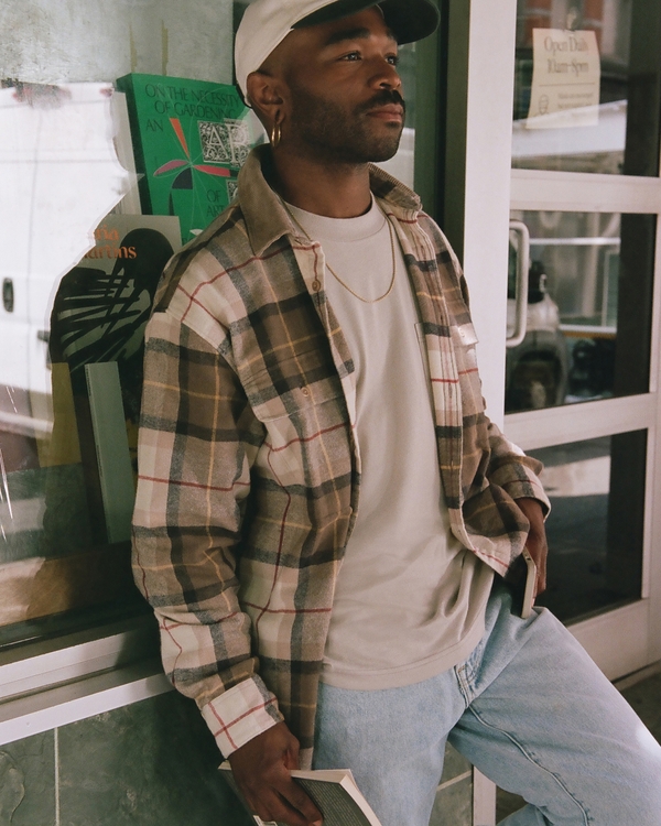 flannel and undershirt