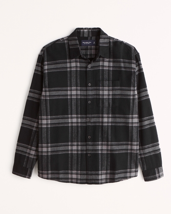 Men's 90s Relaxed Flannel Men's Tops