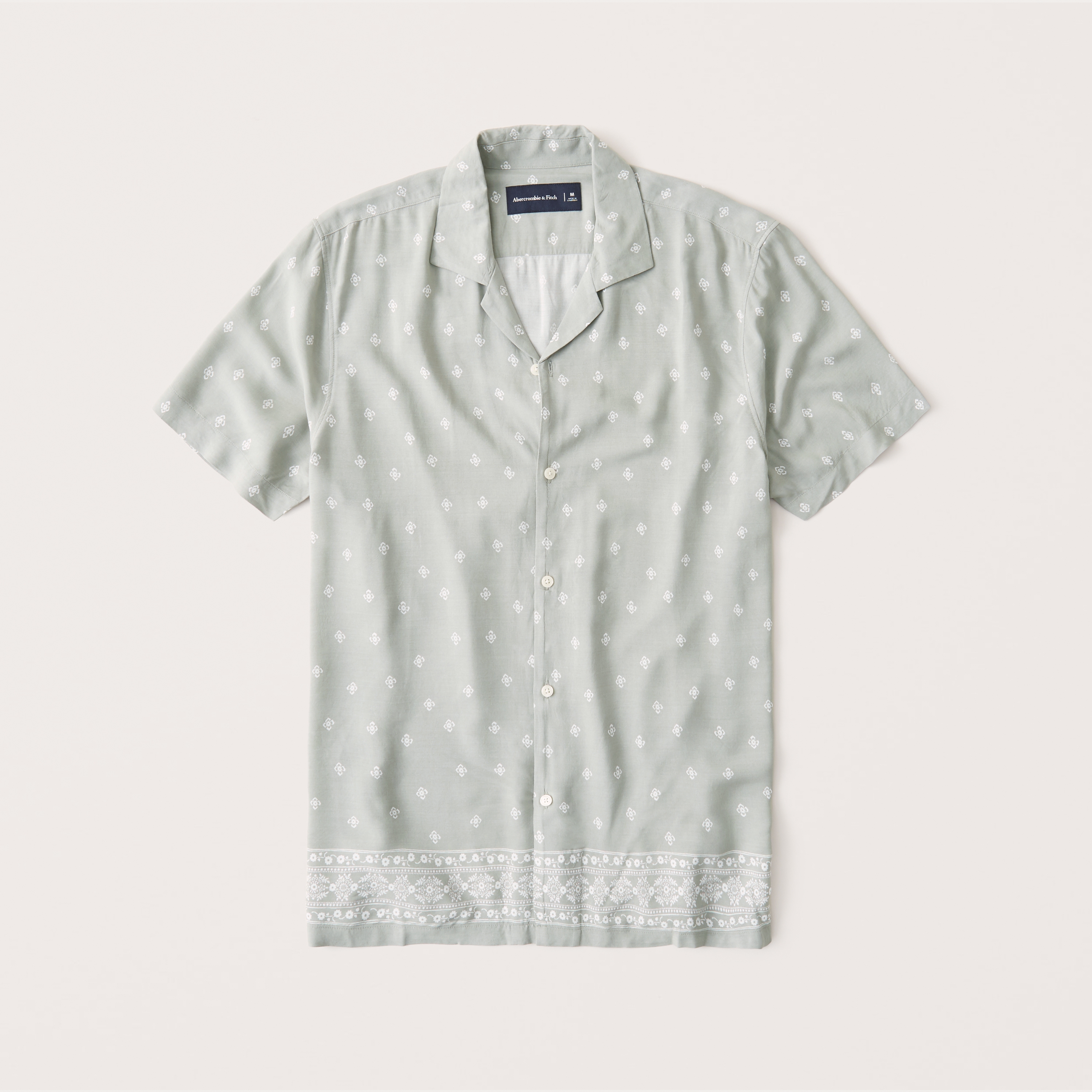 Camp Collar Button-Up Shirt 