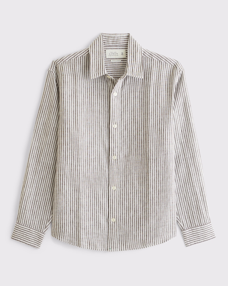 100% Linen Button-Up Shirt - thumbnail 3