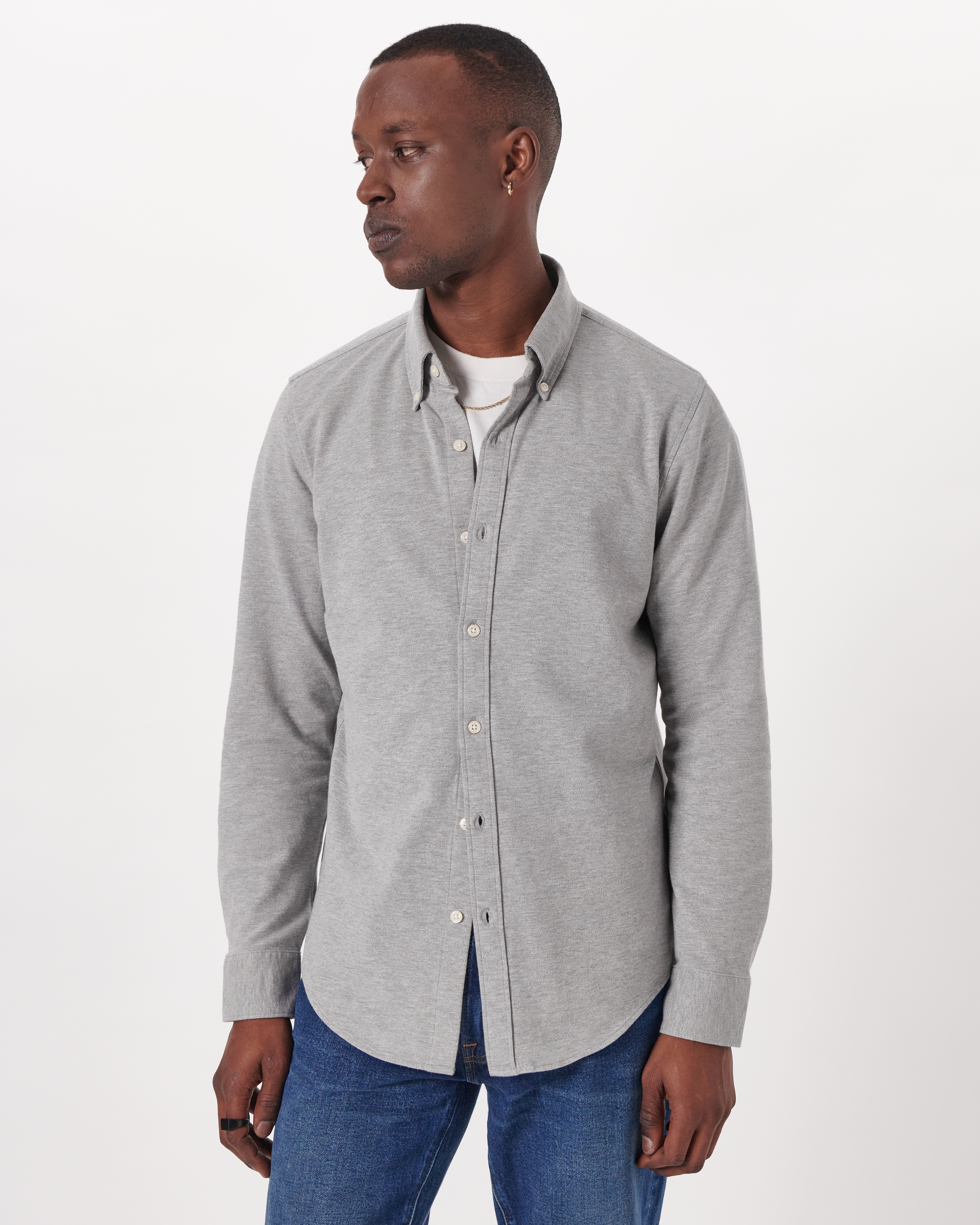 Men's Performance Knit Oxford Shirt | Men's Tops | Abercrombie.com