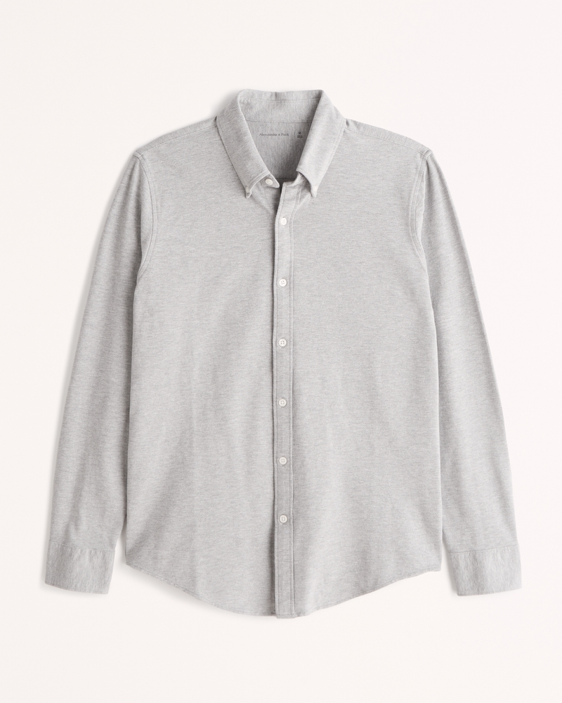 Knit Cotton Oxford Shirt