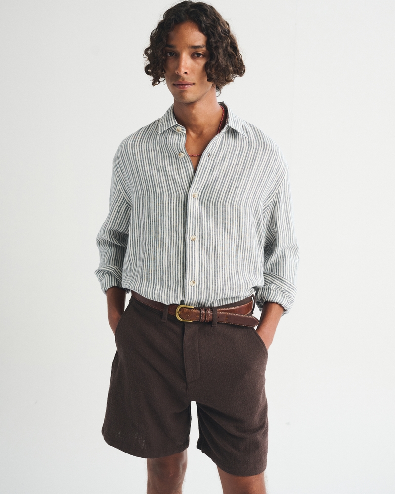 100% Linen Button-Up Shirt - thumbnail 6