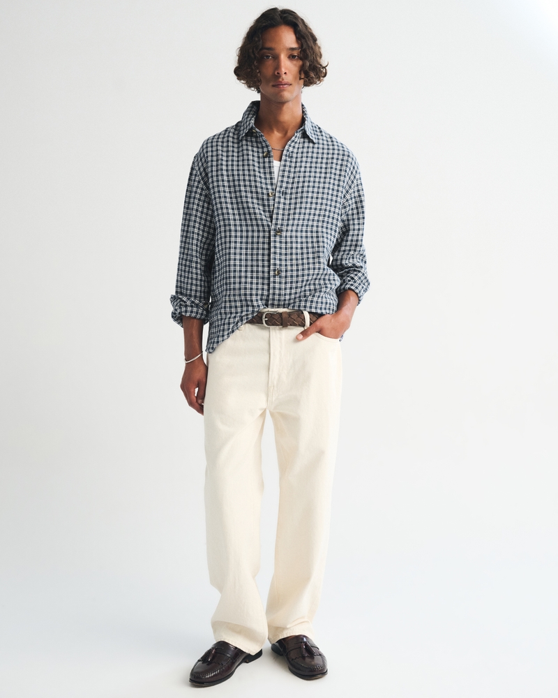 100% Linen Button-Up Shirt - thumbnail 9