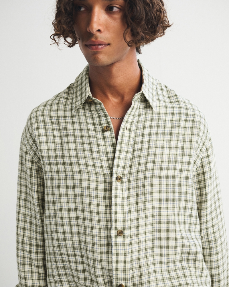 100% Linen Button-Up Shirt - thumbnail 3