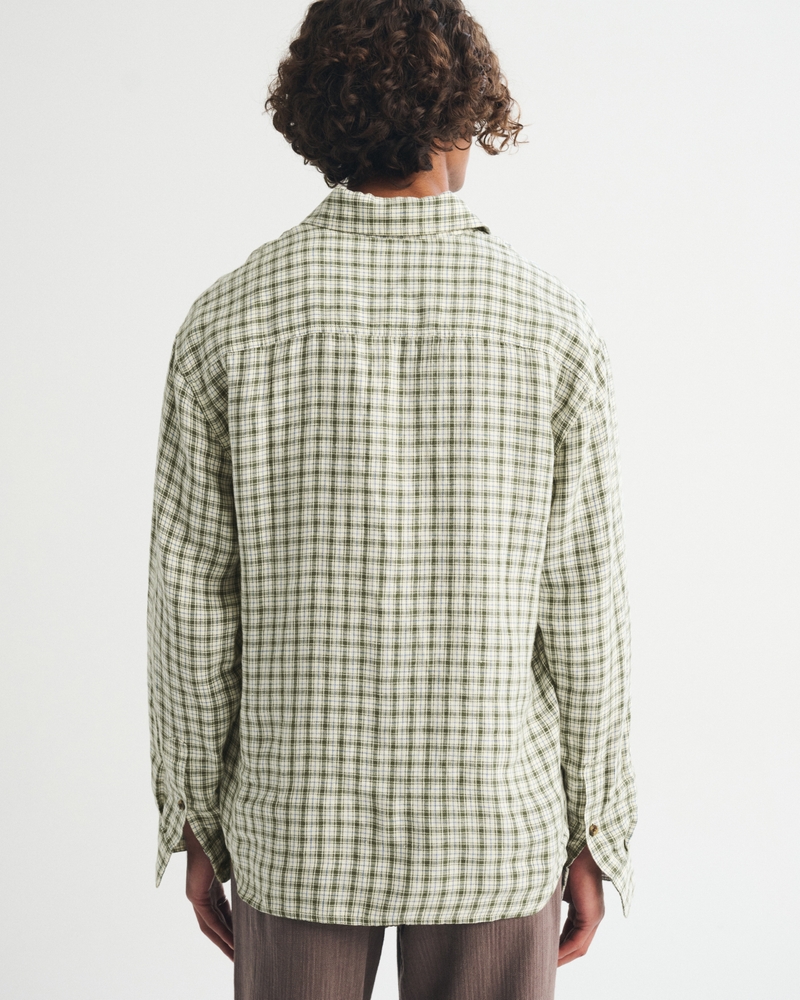 100% Linen Button-Up Shirt - thumbnail 4