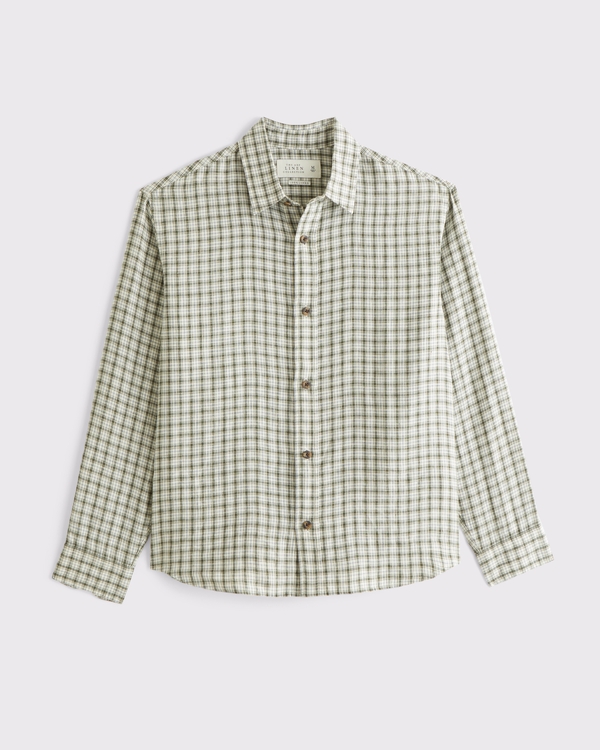 100% Linen Button-Up Shirt