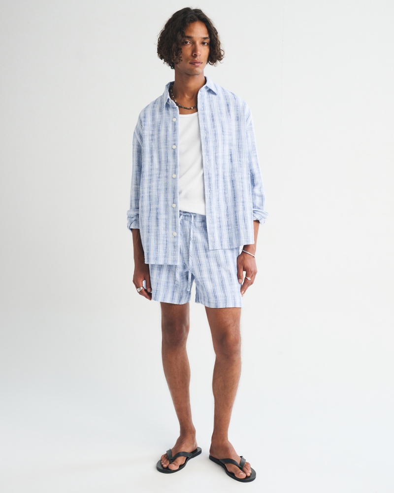 100% Cotton Slub Button-Up Shirt - thumbnail 5