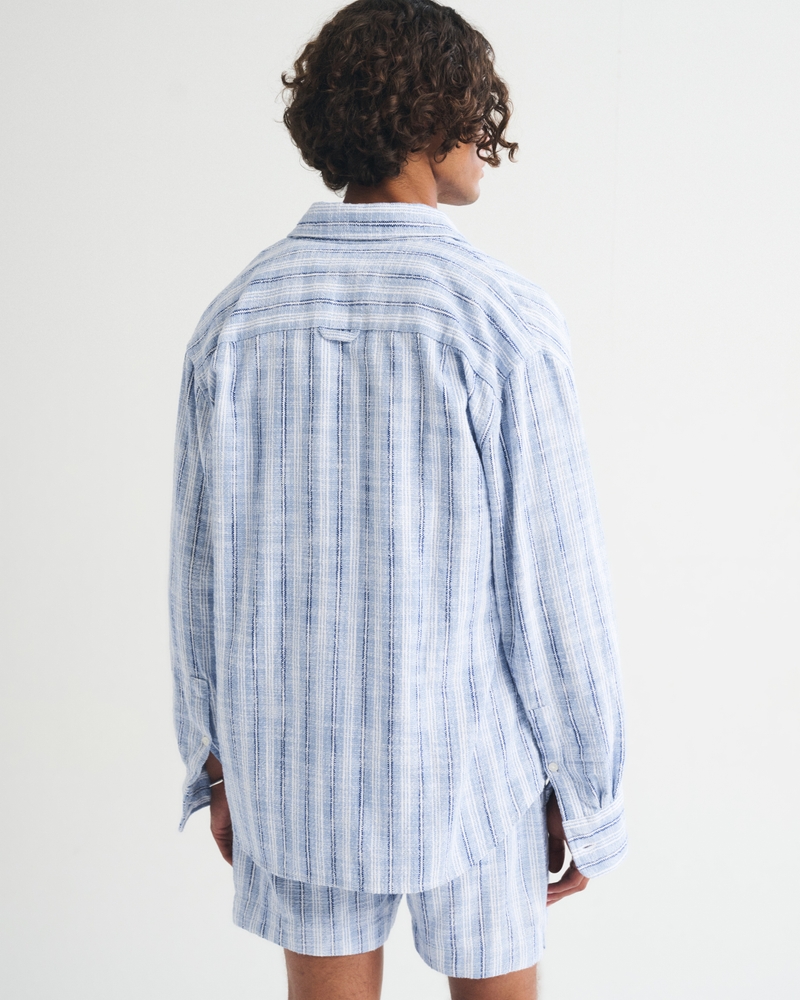 100% Cotton Slub Button-Up Shirt - thumbnail 8