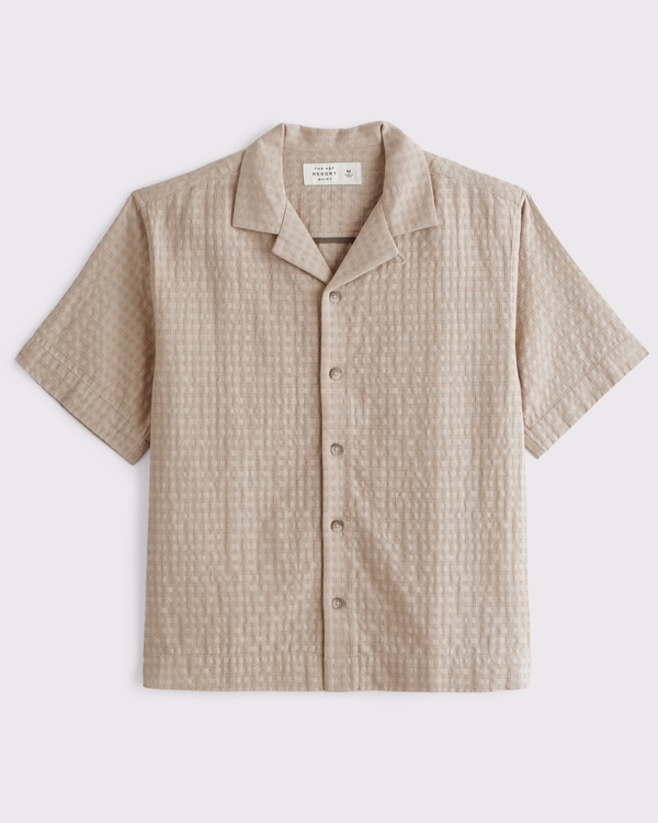 A&F Resort Shirt, Tan view 1