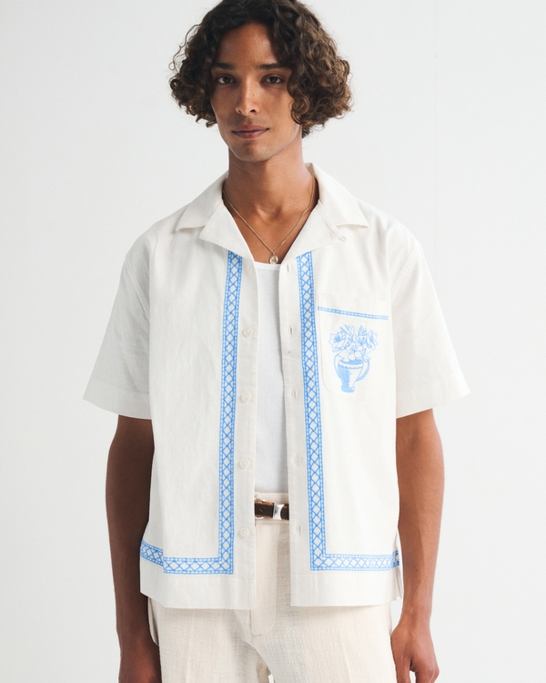 A&F Resort Shirt, Cream view 1