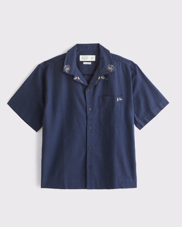 A&F Resort Shirt, Navy view 1