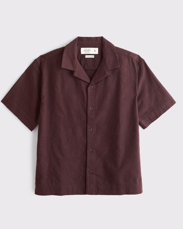 A&F Resort Shirt, Burgundy view 1