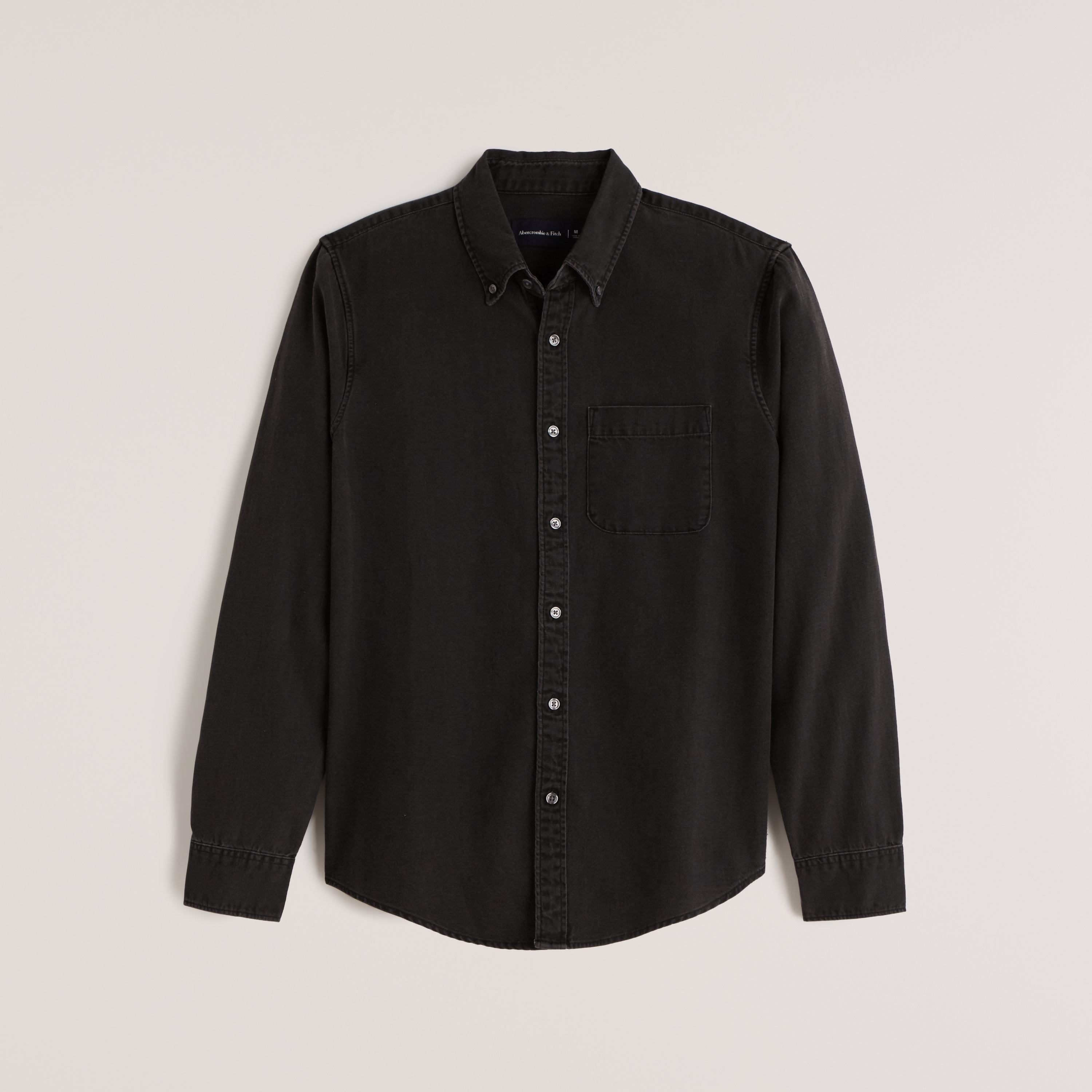 black denim button up