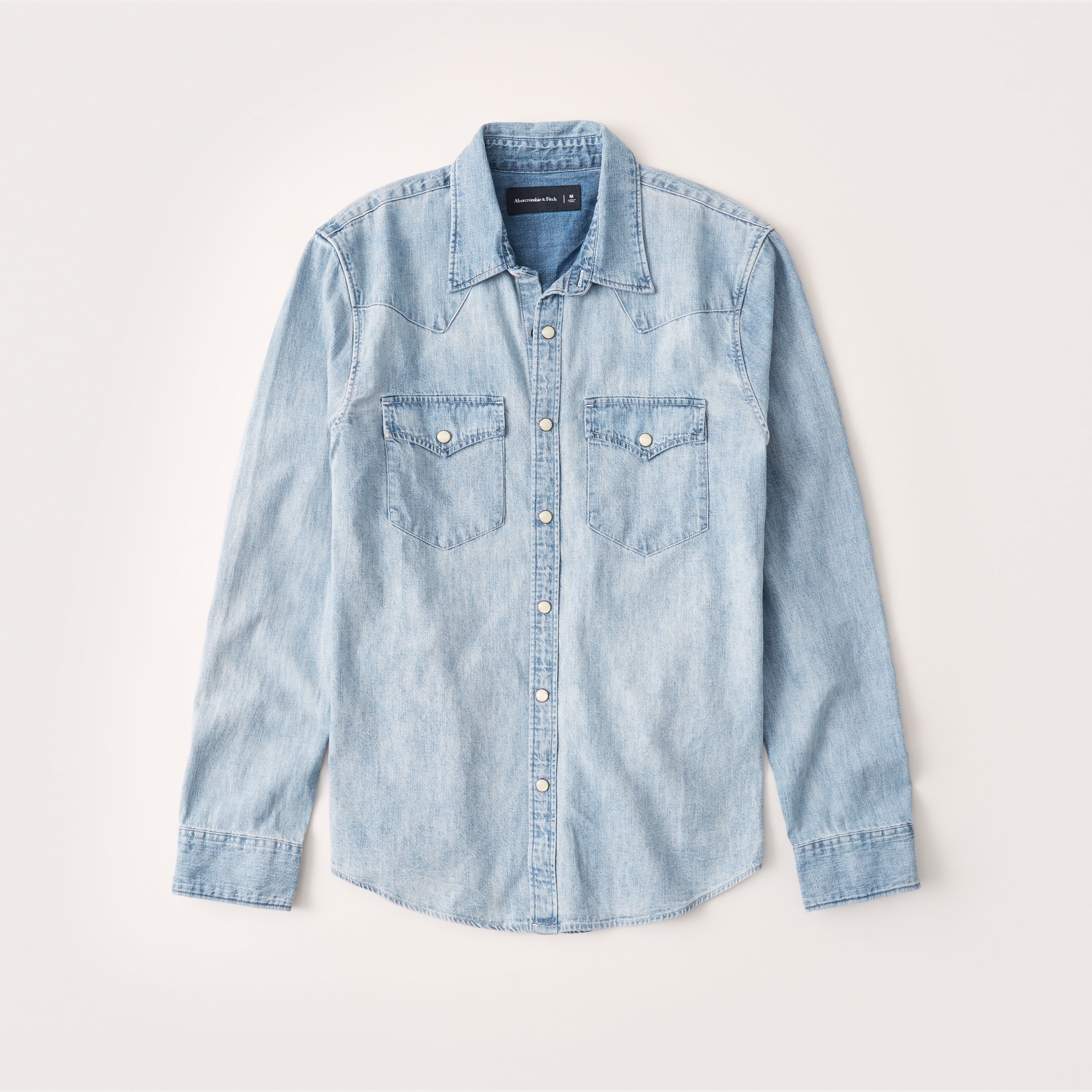 a&f denim shirt