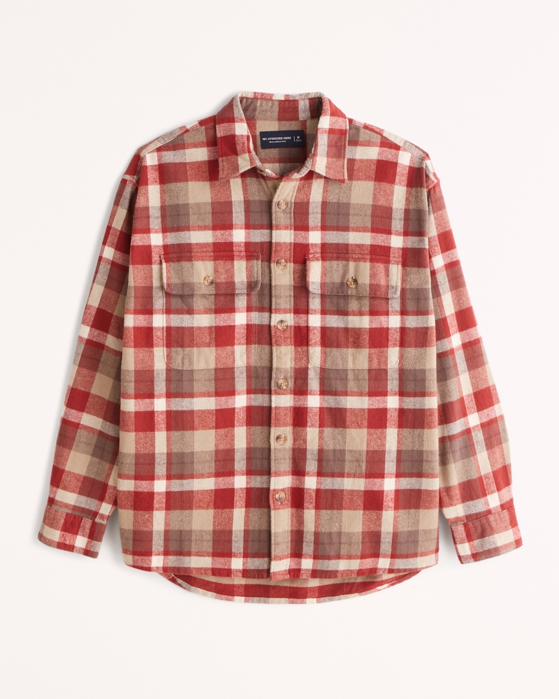 Men's 90s Oversized Flannel Men's Clearance