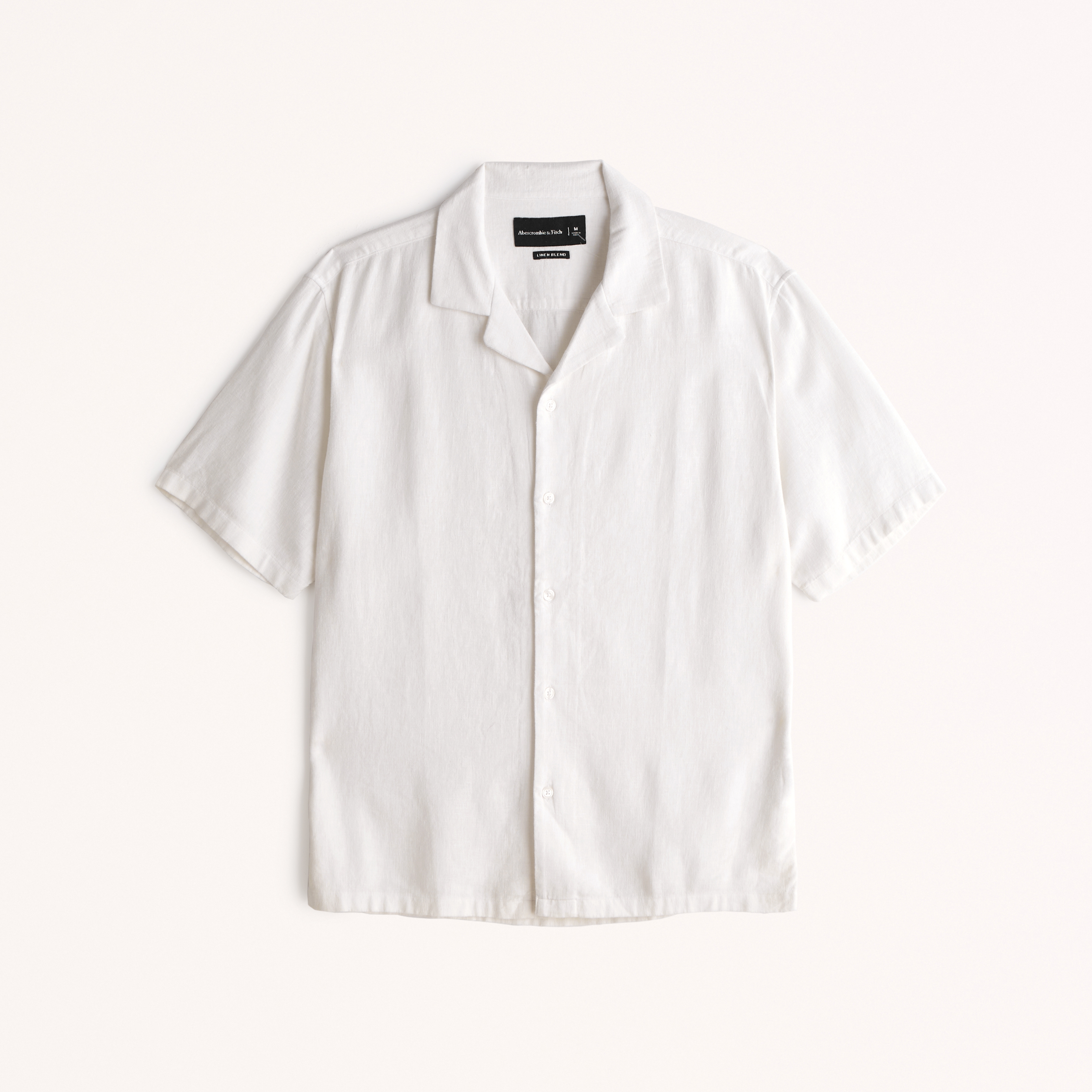 Men's Camp Collar Linen-Blend Shirt | Men's Clearance