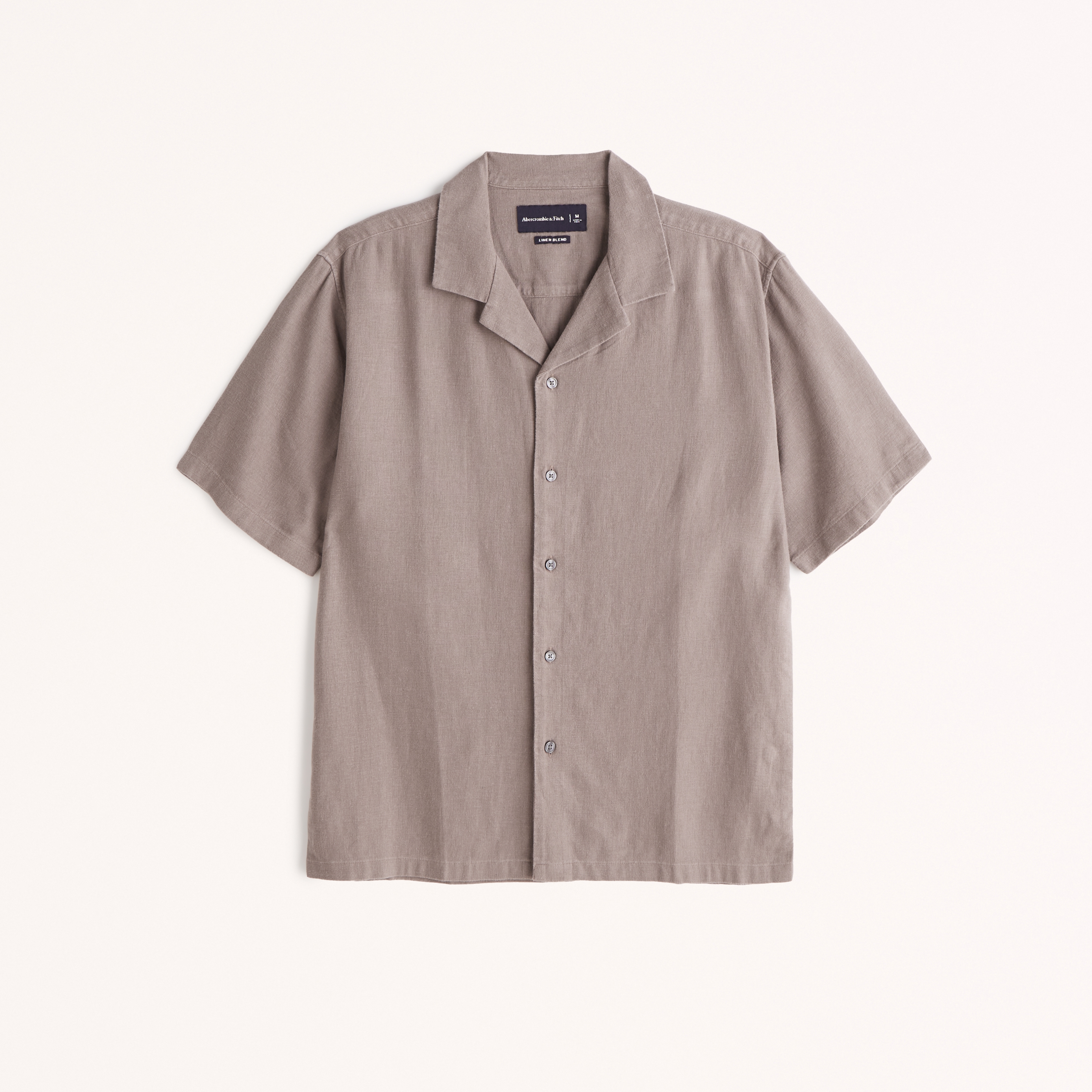 Abercrombie & Fitch Camp Collar Summer Linen-Blend Striped Shirt ...