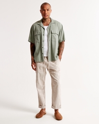 PRODUCT REVIEW: Abercrombie & Fitch Linen-Blend Camp Collar Button-Up Shirt  – Bond on a Budget