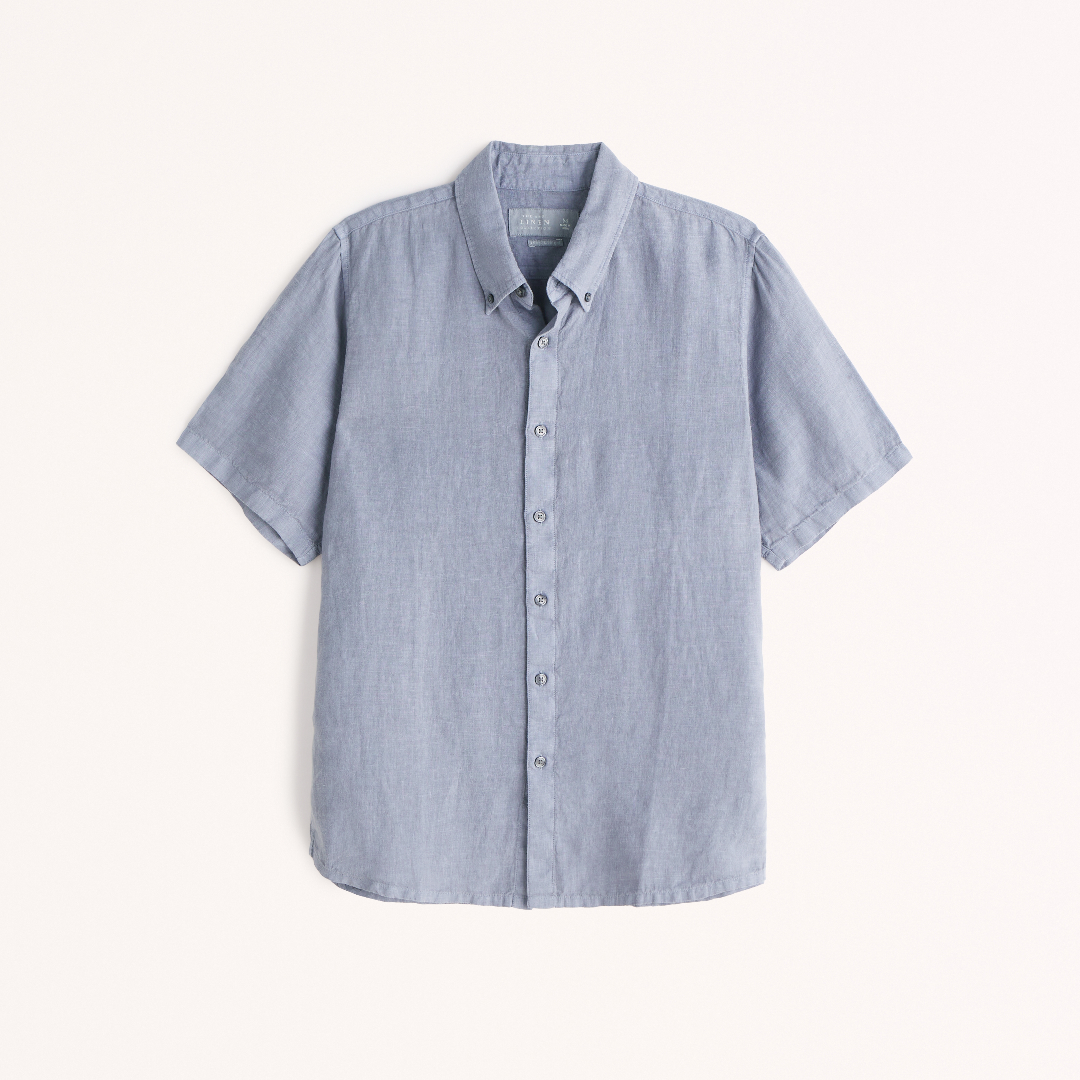 Short-Sleeve Linen Button-Up Shirt