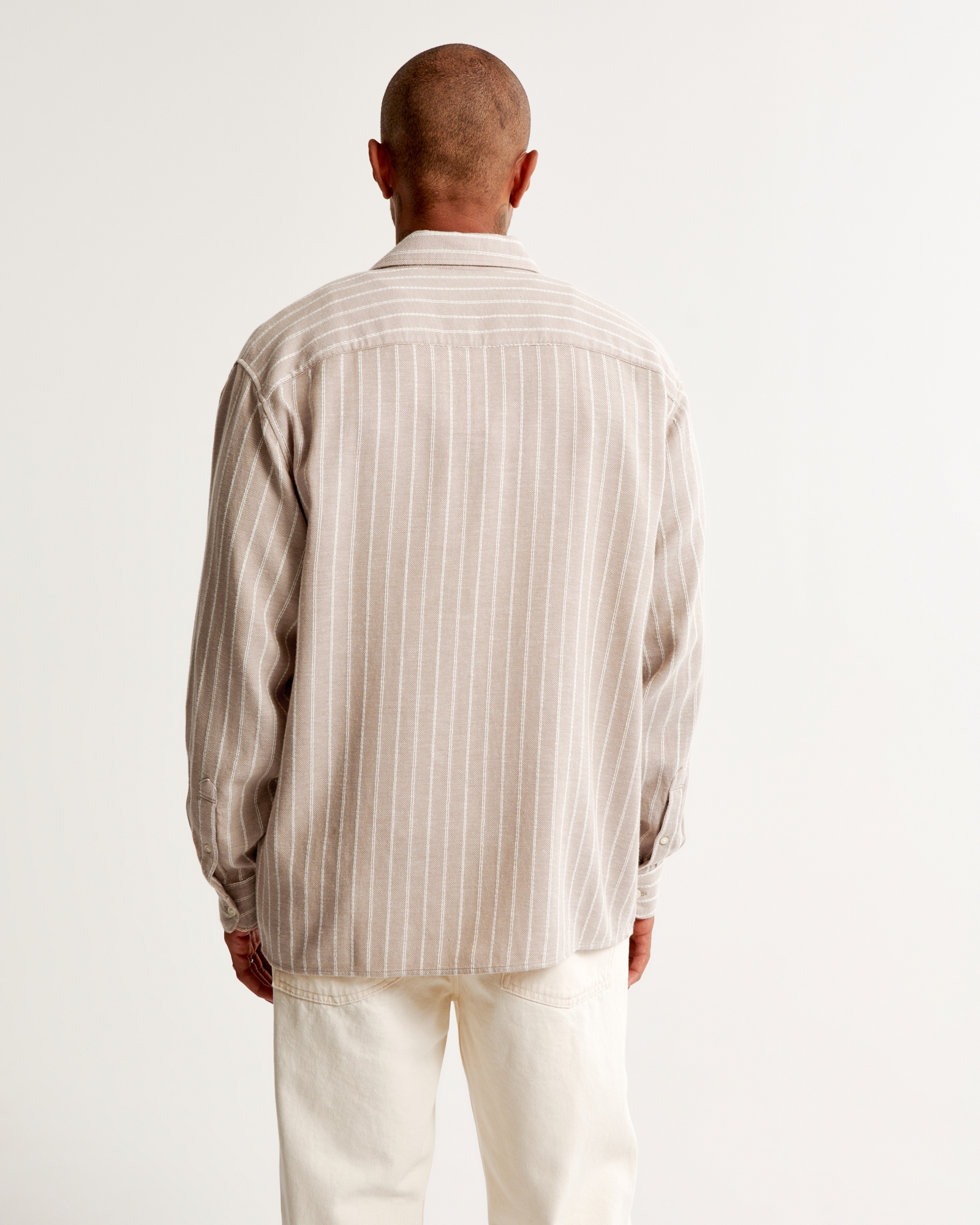 Mono B Linen-Blend Button Down Shirt