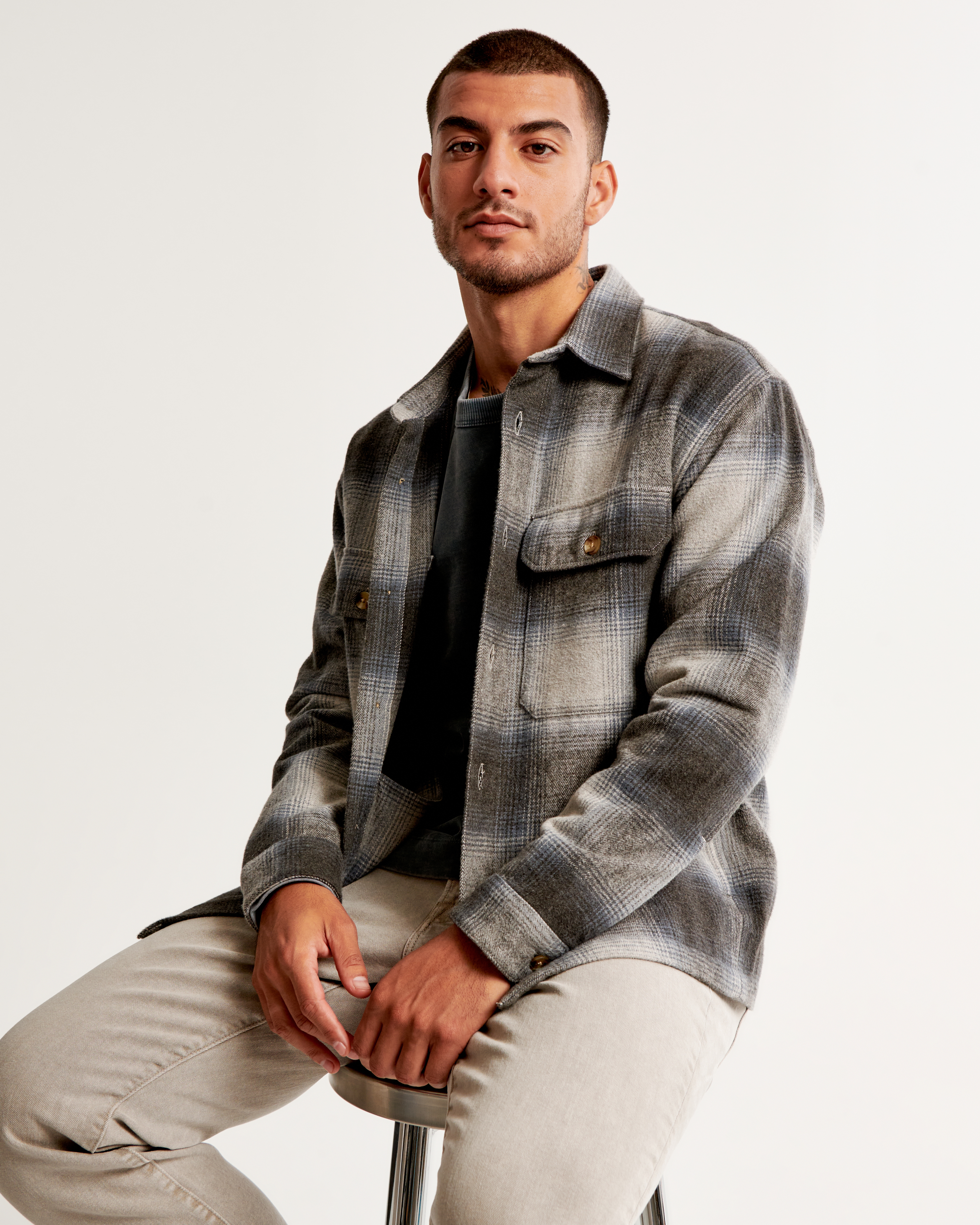 Abercrombie flannel shop shirt jacket