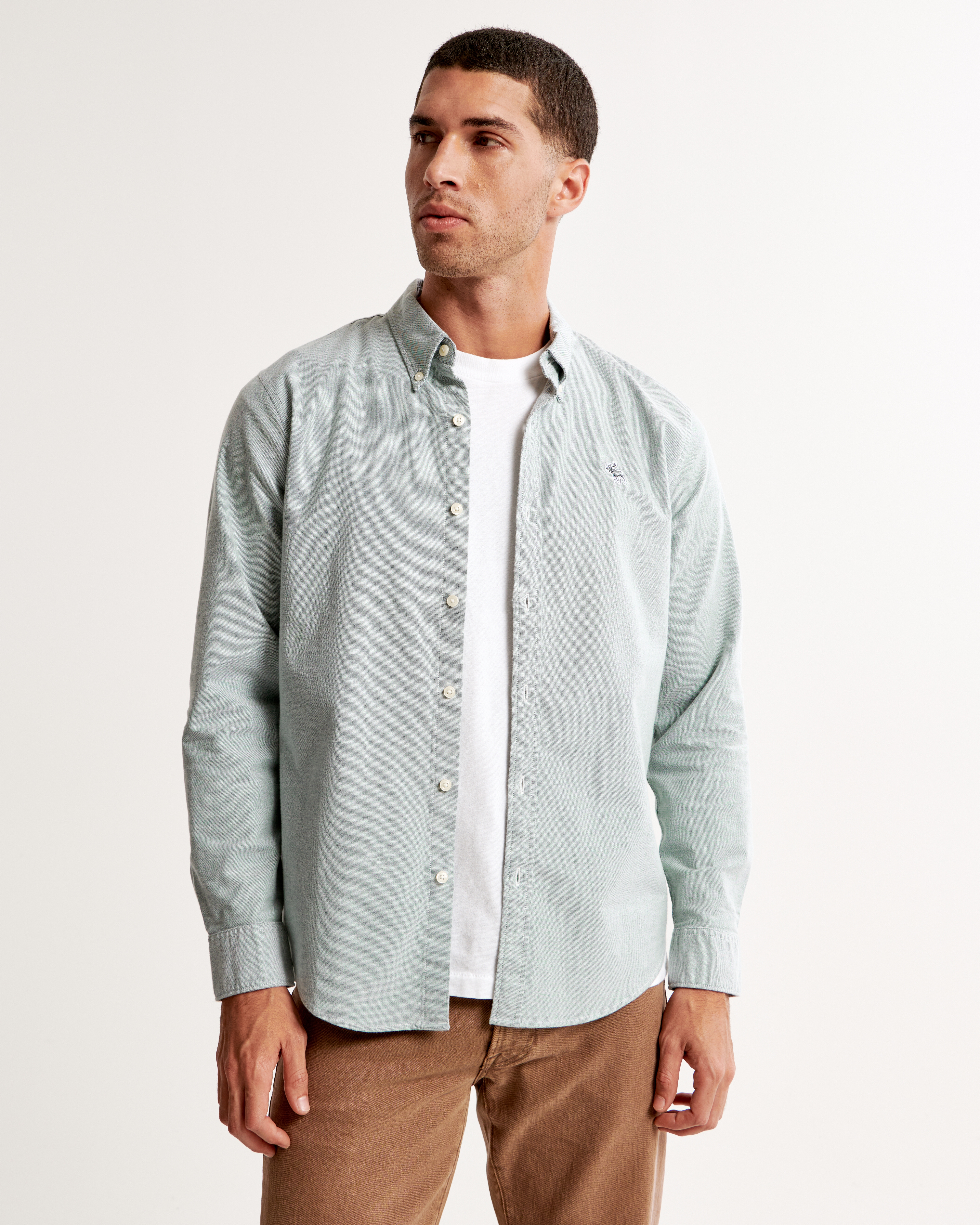 Men's Elevated Icon Oxford Shirt | Men's Tops | Abercrombie.com