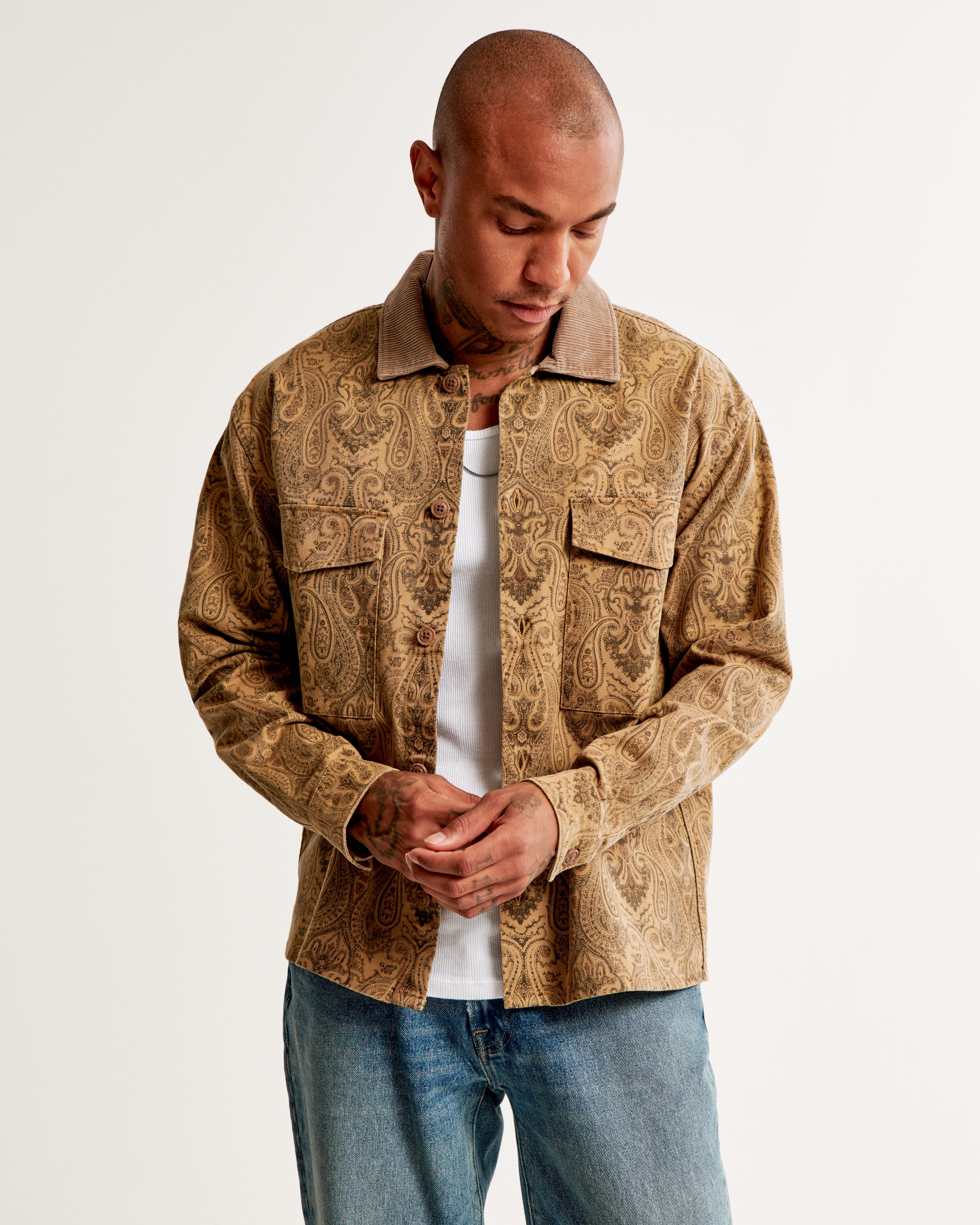 Abercrombie military shirt outlet jacket